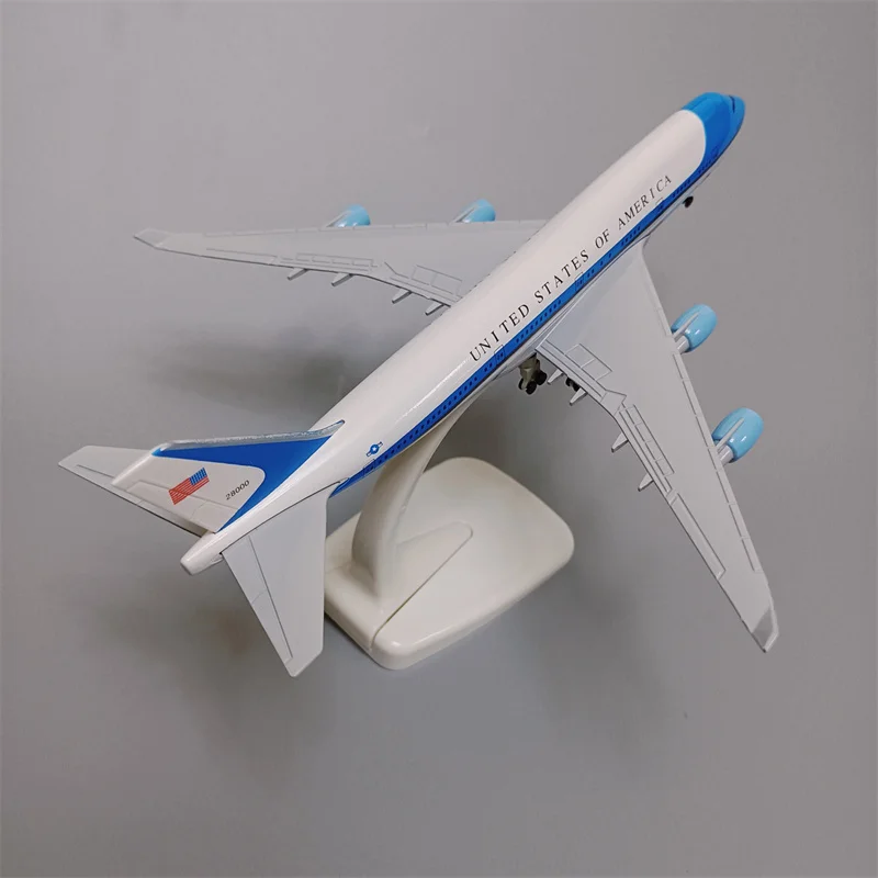 20cm Sulam, Metall-Ameerika Air Force One B747 Airlines Boeing 747 Airways Diecast Lennuk Mudel Lennuk mudellennukid w Rattad0