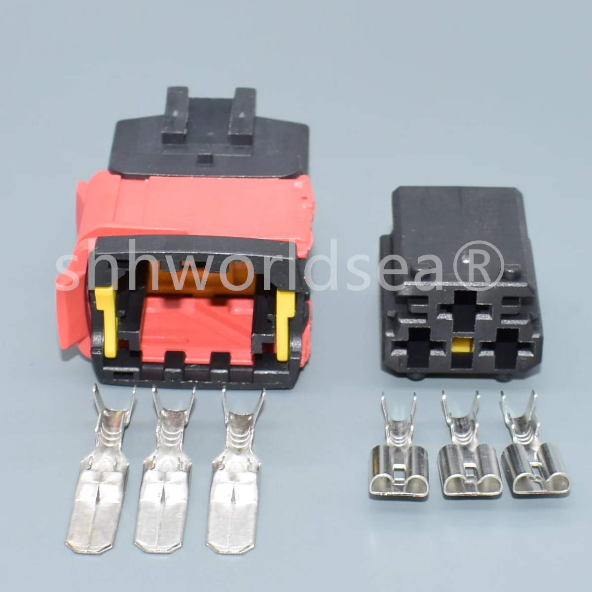 shhworldsea 3 Pin mees naine 1544226-1 15442265-2 6.3 mm Auto Wire Plug Connector Suure voolu Juhtmestik Pesa1