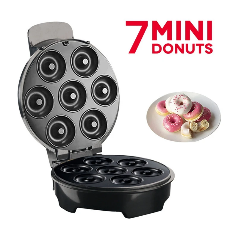 1Piece Elektrilised Donut Masin 1000W Non-Stick Kattega Köök Donut Tegija USA Pistik3