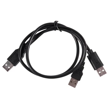 USB 2.0 Type A Male to Dual-USB-A Male Y Splitter Kaabel Juhe Must