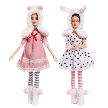 Tasuta Kohaletoimetamine Loomade Mudeli Rabbit Riided Kawaii Esemed Nuku Riideid Lastele, Mänguasjad, Tarvikud Barbie DIY Tüdrukud Sünnipäeva kingitus