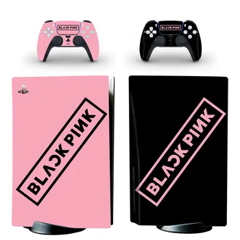 Musta ja Roosa Värvi PS5 Plaadi Kleebis Decal Kate Konsooli ja 2 Kontrollerid PS5 Disk Naha Vinüül