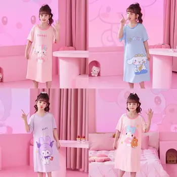 Sanrio Kawaii Hello Kitty Lapsed Nightdress Anime Cinnamoroll Suvel Pidžaama Kleit Cute Cartoon Kuromi Minu Meloodia Tüdruk Homewear