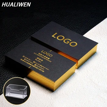 100TK Customized Business Card Gold Foil kahepoolne Trükkimine visiitkaart Hea Kvaliteediga 500G Paber 90*54MM