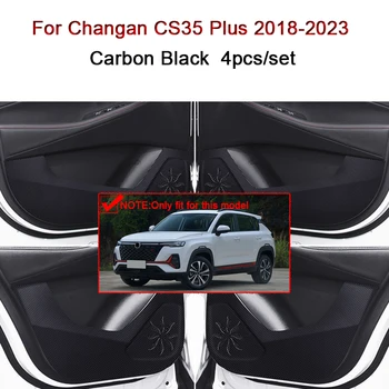 Eest Changan CS35 Pluss 2018-2023 Auto Uks Anti Kick Pad süsinikkiust Naha Tekstuur Anti Mustuse eest Kaitsev Kleebis Auto Accessory