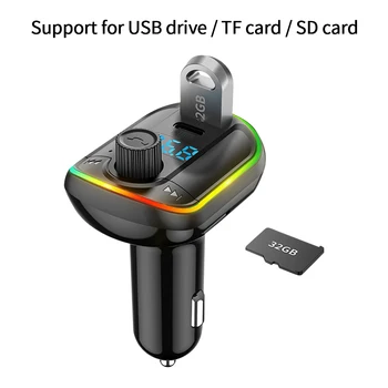 USB-Auto Kiire Laadija MP3-Mängija, Bluetooth FM Saatja Auto Bluetooth Käed-Vabad autovarustus PD 18W Laadija