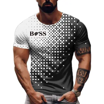 2023 Meeste T-särk, Lühikesed Varrukad Polka Dots Print T-särk Meeste Top Brändi Uus Kaubamärk Meeste 3D T-särk, Lühikesed Varrukad