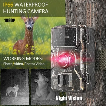 1080P Jahindus Rada Kaamera Infrapuna-Wildlife Scout Cam Vähese Valguse Öise Nägemise Väljas Liikumisandur Veekindel IP66 Aja möödumist