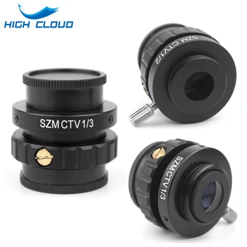 SZM CTV 1/2 1/3 1X Adapter 0,3 X 0,5 X C mount Objektiivi Adapter Trinocular Stereo Mikroskoop HDMI-VGA-USB-videokaamera