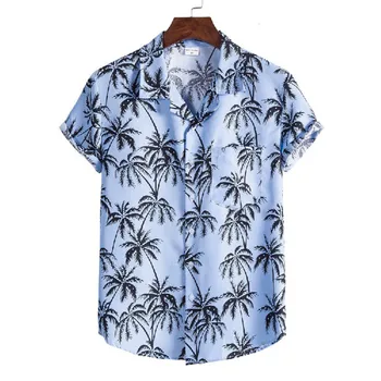 Meeste Lühikesed Varrukad Havai Särk Camisa Masculina 2022 Mood Õie Meeste Särgid Rannas Hawaii Särk Meestele Puhkus Peorõivad