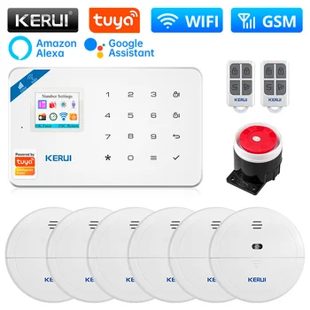 KERUI W181 Turvalisus Alarm Kit WIFI GSM-Alarm Süsteem Kodus Traadita Häire Toetada Alexa Tuya Smart APP Kontrolli Sireen