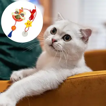 Catnip Kassi Mänguasi Füüsilisest isikust mängida Kass Kasutada Mänguasi Hiina Uue Aasta Tantsu Lõvi Kassi Mänguasi Köis Hoos Catnip Hammaste Kiusasid Lemmikloomade
