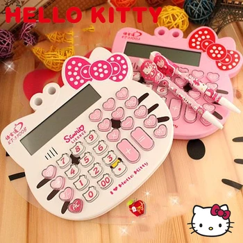 Hello Kitty Väike Hääl-Kohaline Elektrooniline Kalkulaator Boutique Armas Kirjatarvete jaoks Home Office Kooli Raamatupidamise Vahendid