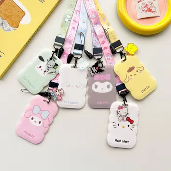 Kawaii Sanrio Hello Kitty Võtmehoidja Sööki Kaardi Omanik Cartoon Armas Kuromi Minu Meloodia Ripats Bussi-Kaardi Kaelapaela Kinnitamine Õpilane Sõprade Kingitus