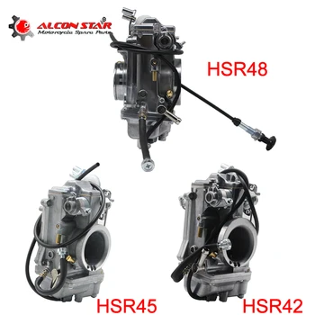 Alconstar - HSR42 HSR45 HSR48 Mootorratta Mikuni Carburetor Pumper Carb jaoks Harley EVO Twin Cam Sportster 883 Tour Glide Softail