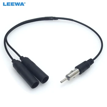LEEWA Auto Antenn AM/FM Antenni Kaabel Alumiiniumist Adapter Plug In 1 2 Pikendamine Auto Stereo Audio Kaabel Antennist